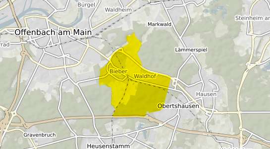 Immobilienpreisekarte Offenbach am Main Bieber